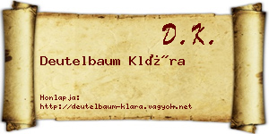 Deutelbaum Klára névjegykártya